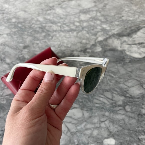 SEE Eyewear Ombre Rimmed Sunglasses with Box White
